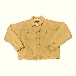 Forever 21 Tan sherpa lined denim Jacket